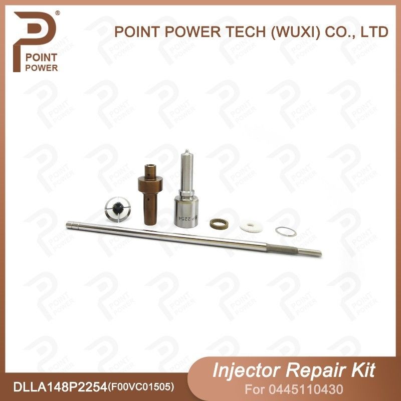 Kit de reparación de inyectores Bosch para 0445110430 con boquilla DLLA148P2254 y válvula F00VC01505